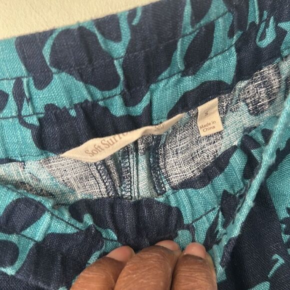 Soft Surroundings 100% Linen Floral Casual Pants M - Picture 5 of 6